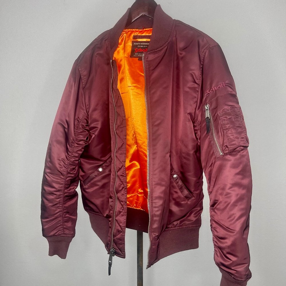 SCHOTT 27" Nylon flight satin MA-1 jacket